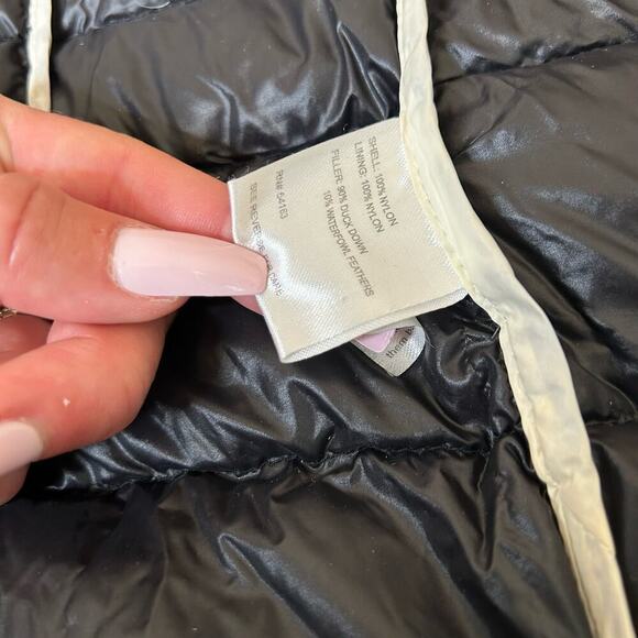 Calvin Klein Packable Lightweight Down Coat Black packable gold hardware SZ SM - Picture 11 of 11